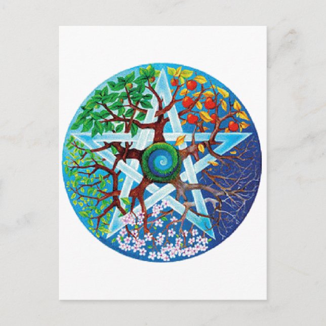 pentacle seasons postcard (Front)