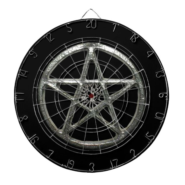 Pentacle Tree Of Life Dart Board (Front)