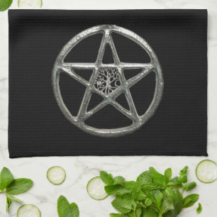 Pentacle Tree Of Life Kitchen Towel