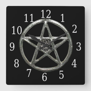 Pentacle Tree Of Life Square Clock