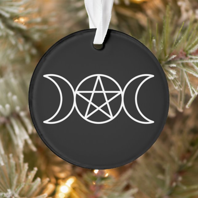 Pentacle Triple Moon Goddess Ornament (Tree)