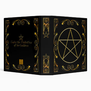 Pentacle,Under the Protection of the Goddess Black Binder