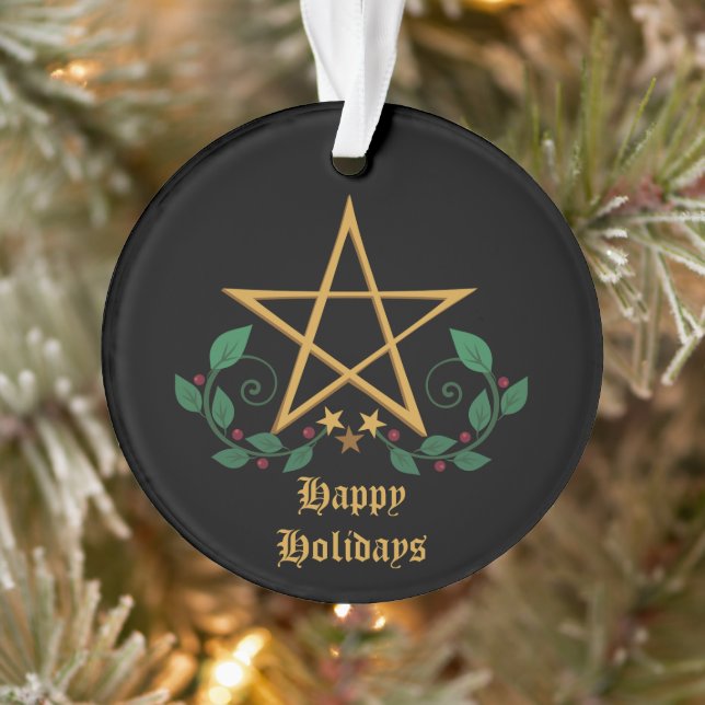 Pentacle Witchy Pagan Ornament (Tree)