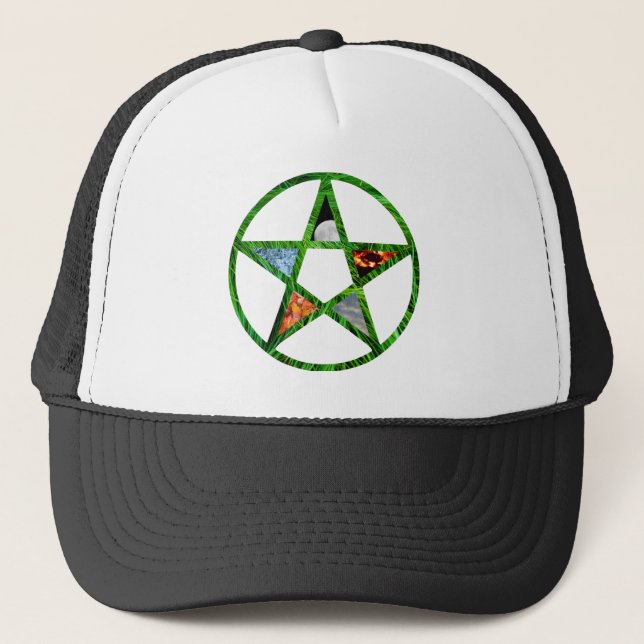 Pentacle with Elements Trucker Hat (Front)