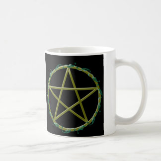 Pentacle with Leaves Coffee Mug