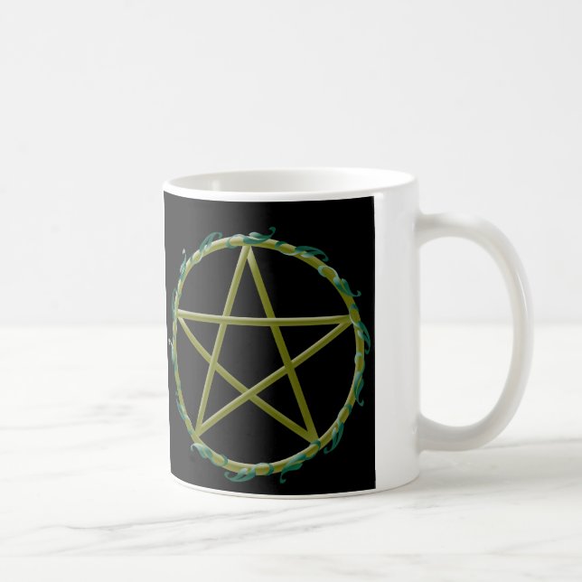 Pentacle with Leaves Coffee Mug (Right)