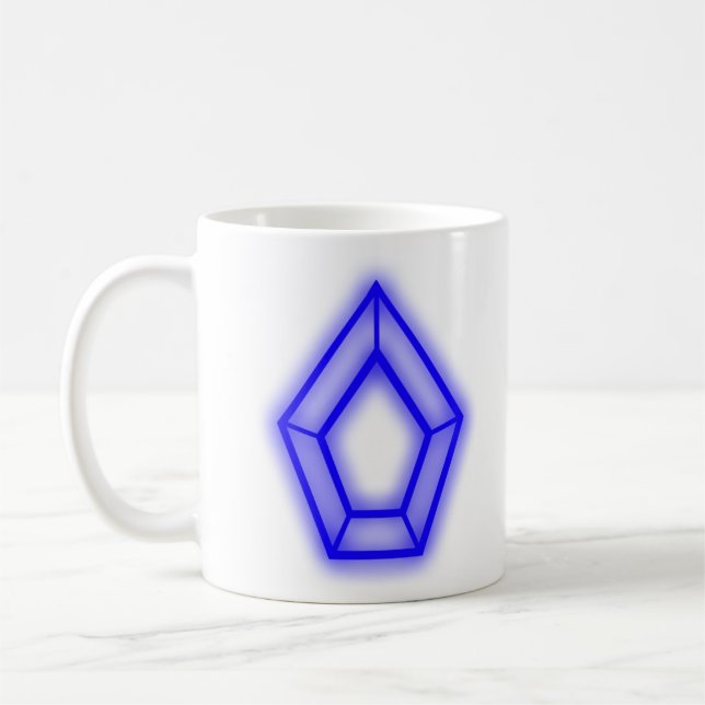 Pentagon Kpop Logo (Blue) Coffee Mug (Left)