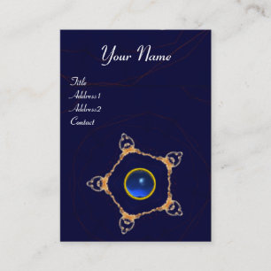 PENTAGON Monogram  sapphire ,blue Business Card