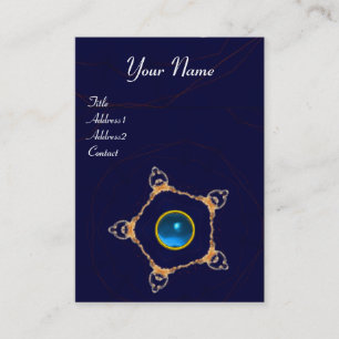 PENTAGON Monogram sapphire ,blue Business Card
