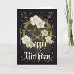 Pentagram 1 Wicca Bonne carte d'anniversaire
