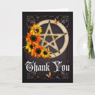 Pentagram 9 Wicca Thank You Greeting Card