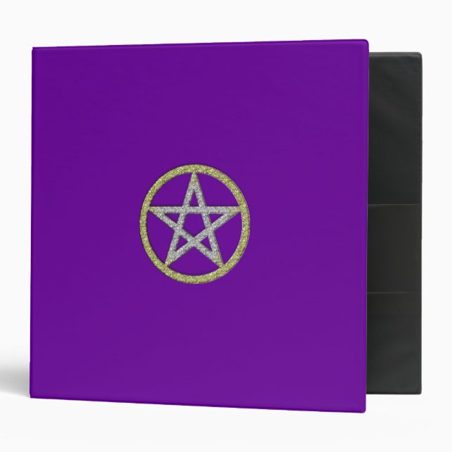 Pentagram Book of Shadows Spell Book Binder (Front/Inside)