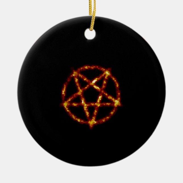 pentagram ceramic ornament (Front)