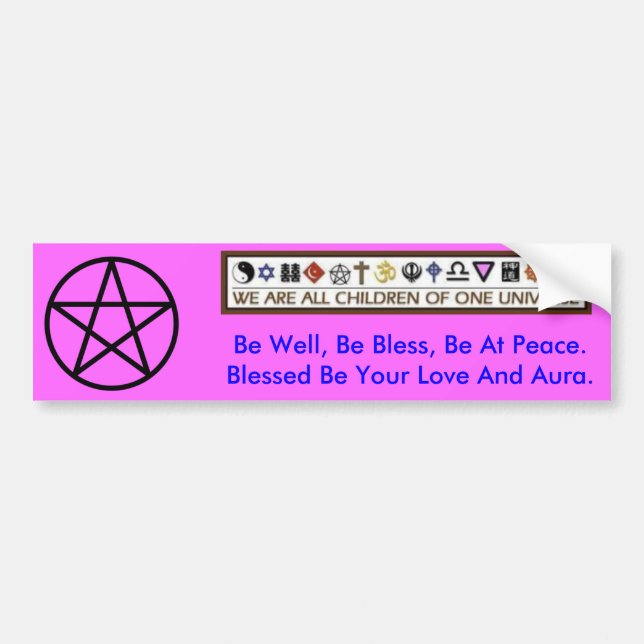 Pentagram-circumscribed Bumper Sticker (Front)