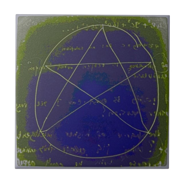 pentagram dark magic circle ritual tile (Front)
