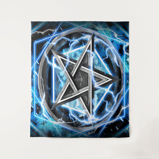 Pentagram lightning tapestry (Front)