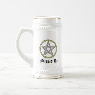 Pentagram Pentacle Beer Stein Witchy Mug