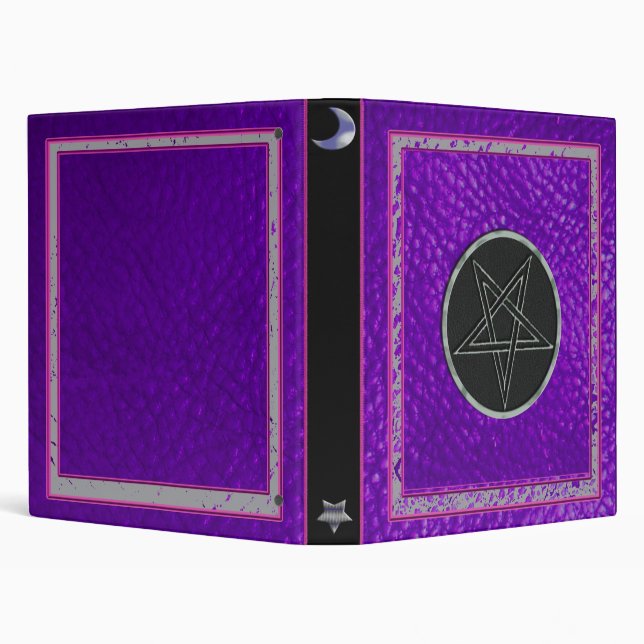 pentagram purple leather binder (Background)