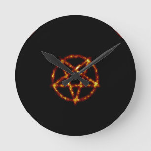 pentagram round clock