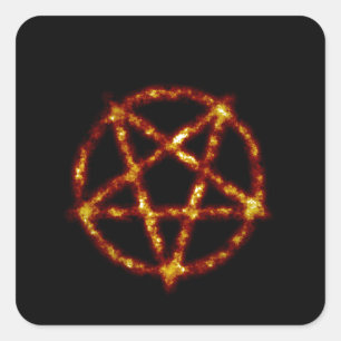 pentagram square sticker