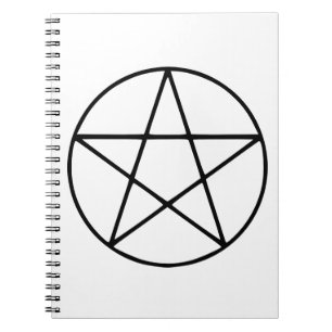 Pentagram Symbol - Five Pointed Star Shape Notebook