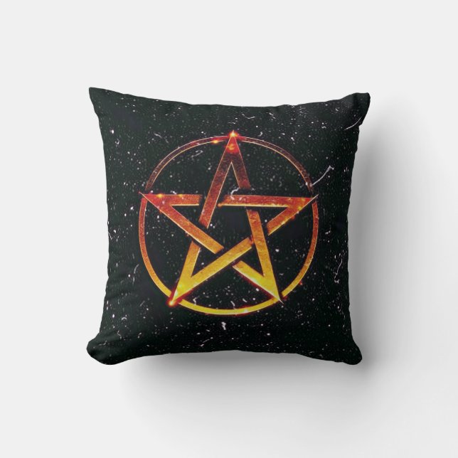Pentagram Throw Pillow (Front)