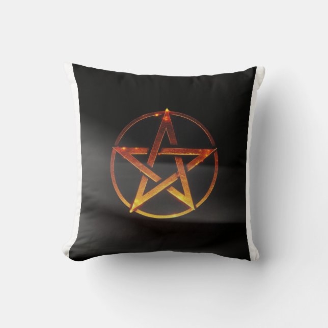 Pentagram Throw Pillow (Front)