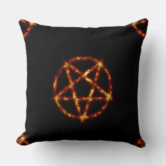 pentagram throw pillow