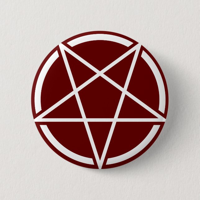 Pentagram (white) No.1 2 Inch Round Button (Front)