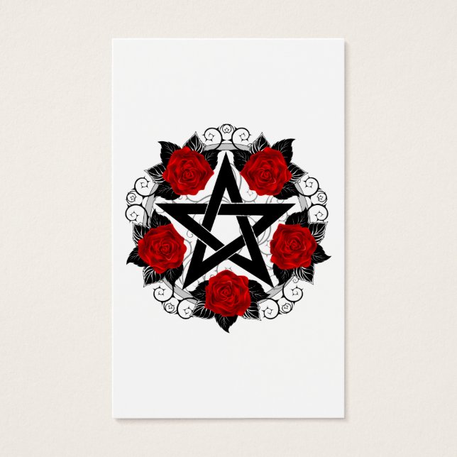 Pentagram with Red Roses (Front)