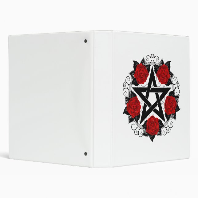 Pentagram with Red Roses Binder (Background)