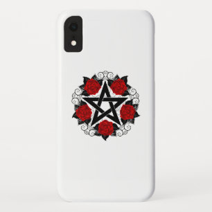 Pentagram with Red Roses iPhone XR Case