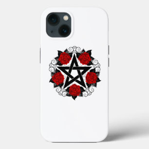 Pentagram with Red Roses iPhone 13 Case
