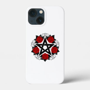 Pentagram with Red Roses iPhone 13 Mini Case