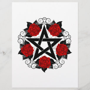 Pentagram with Red Roses Letterhead