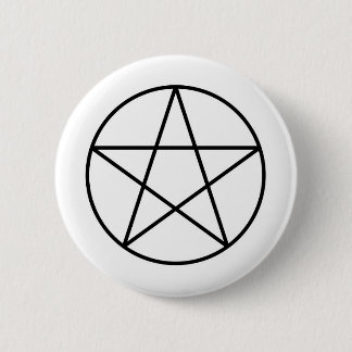 Pentagram within circle 2 inch round button