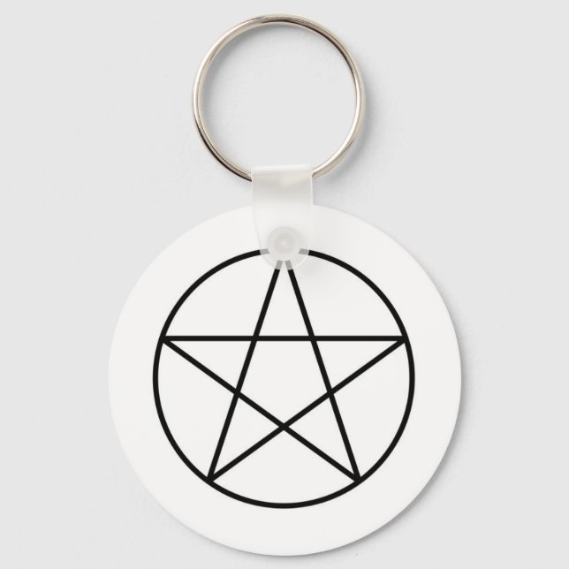 Pentagram within circle keychain (Front)