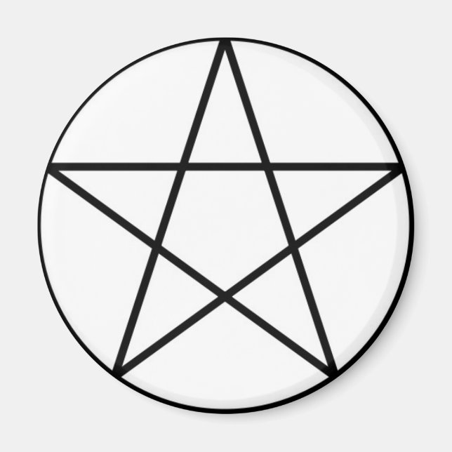 Pentagram within circle magnet (Front)