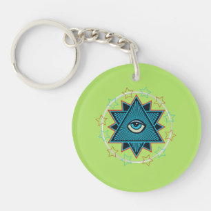Pentagramm Fünfstern Geheimkult von Mächten okkult Keychain