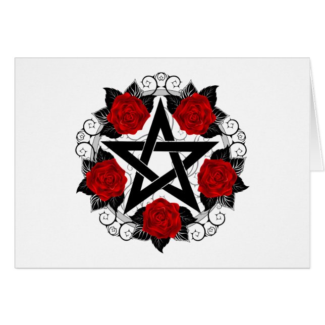 Pentagramme aux roses rouges (Devant horizontal)