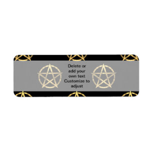 Pentagramme noir et or