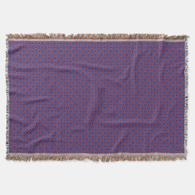 Pentas On Purple Throw Blanket (Front)