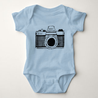 Pentax camera baby bodysuit