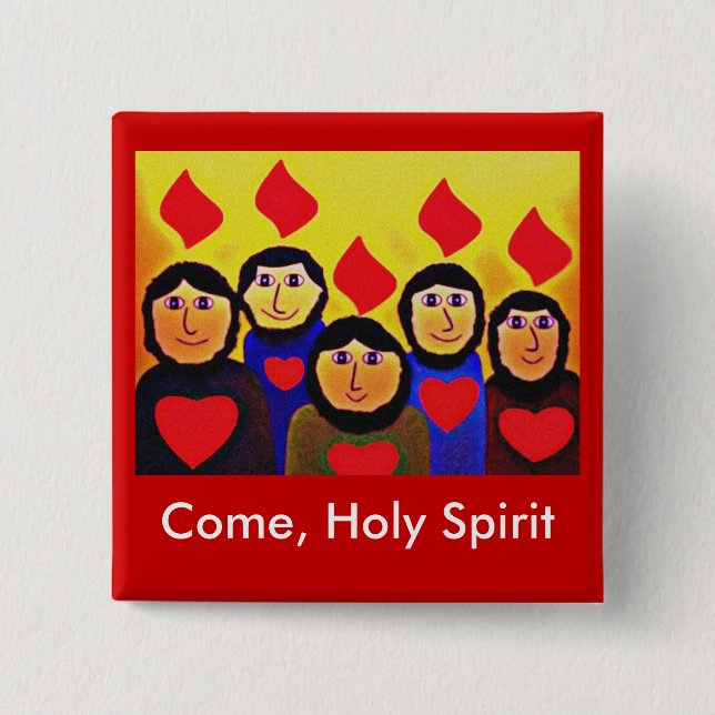 PENTECOST 2 INCH SQUARE BUTTON (Front)
