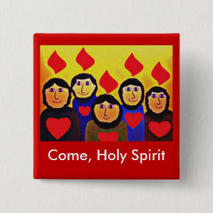 PENTECOST 2 INCH SQUARE BUTTON