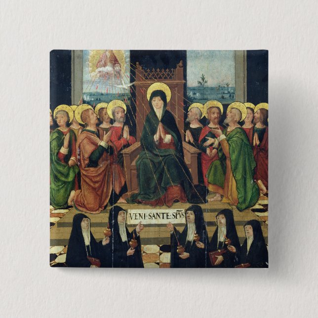 Pentecost 2 Inch Square Button (Front)