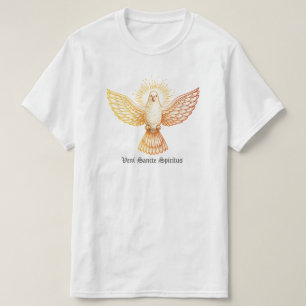 Pentecost Day Fire Wings Bird Gold Flam Aesthetic T-Shirt