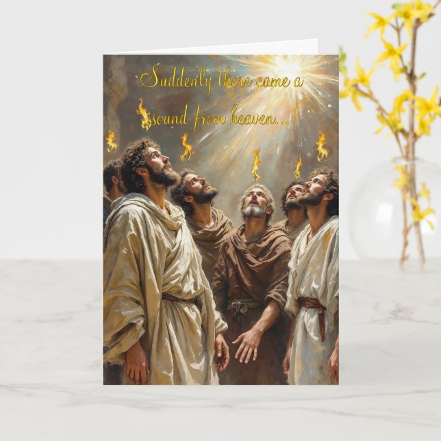 Pentecost Greeting Card (Yellow Flower)