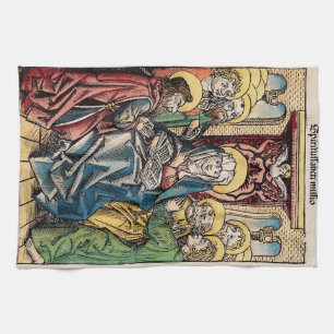 Pentecost scene after Easter Sunday Kitchen Towel