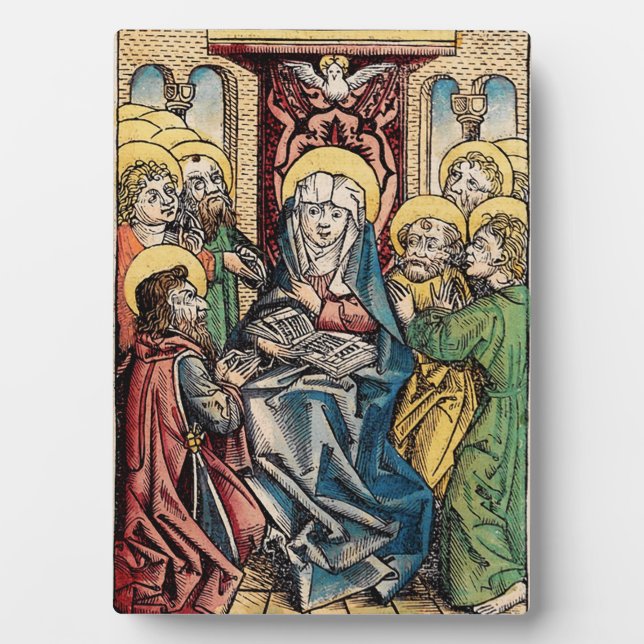 Pentecost scene after Easter Sunday Plaque (Front)